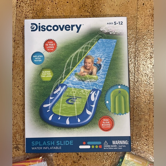 Discovery Kids Toy Inflatable Water Slide and two Tropical tubes New - Picture 2 of 8